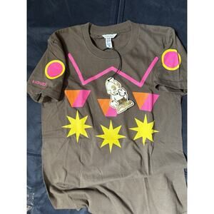 Vintage KidRobot Baby Tee T-shirt Womens Size Small KTR Medala Graphic artsy